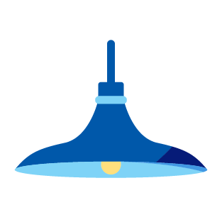 An icon of a ceiling light