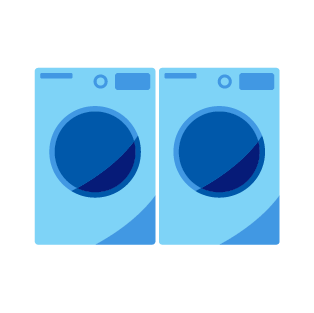 An icon of a front-loading washer and dryer