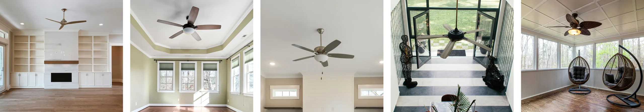 A compilation of photos of ceiling fans