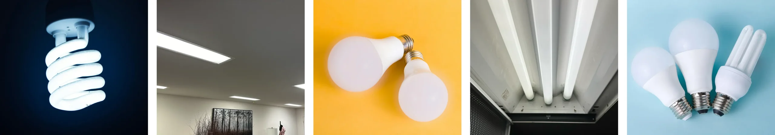 A compilation of photos of LED lights