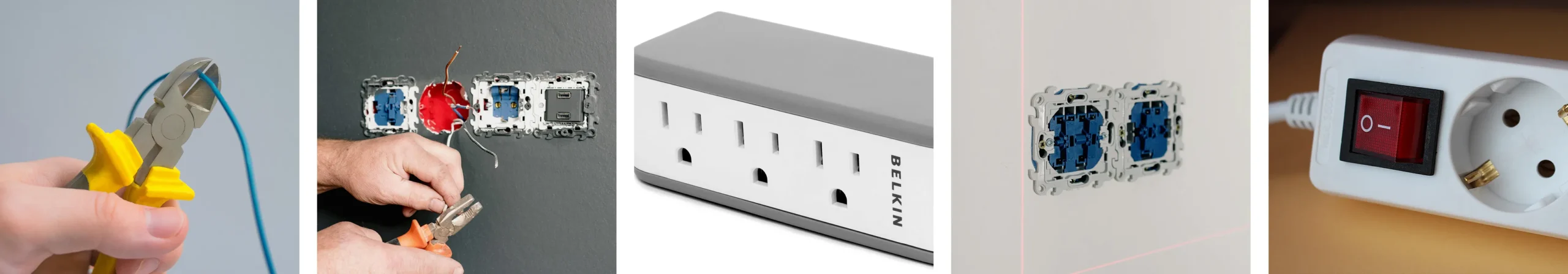 A compilation of photos of surge protectors