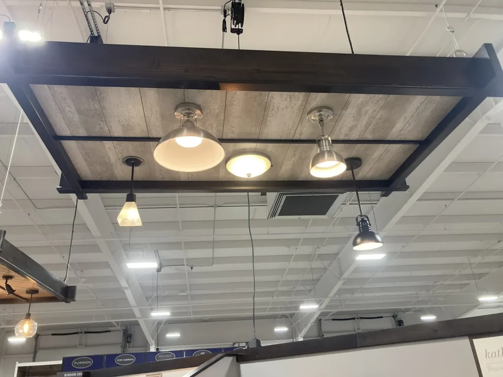 Lighting fixtures in a store