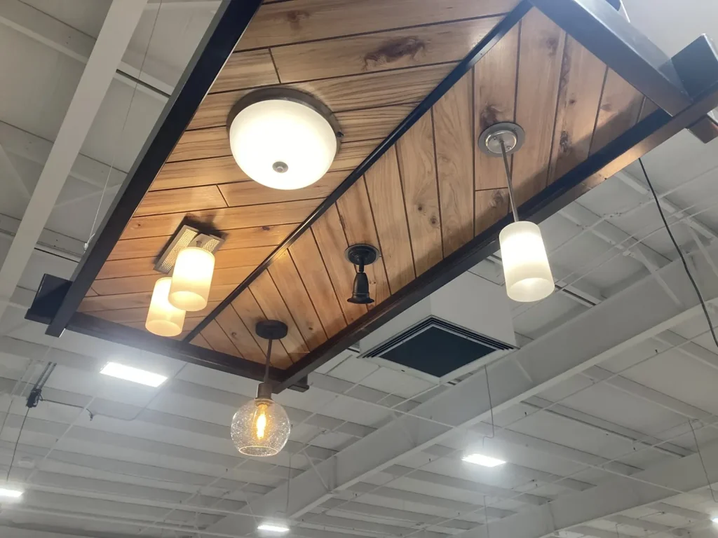 Lighting fixtures in a store